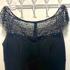 Black beaded party dress